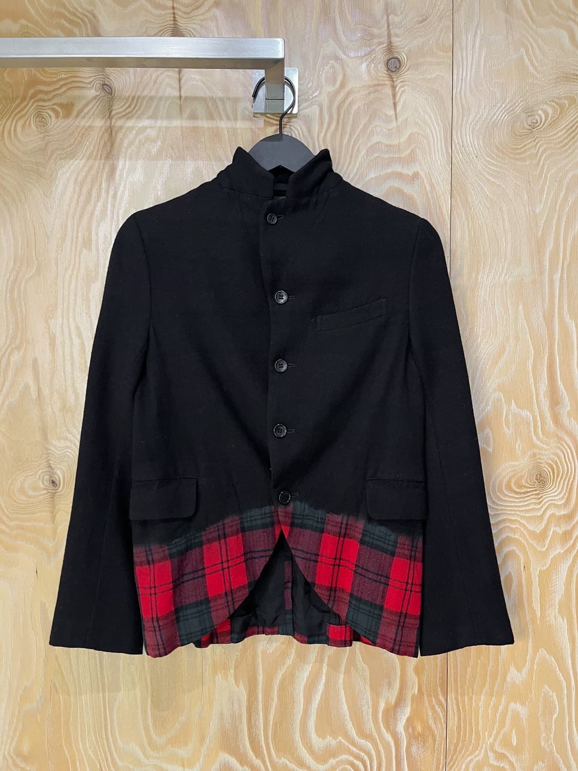 꼼데가르송 블랙 10f/w 체크 울 블레이저 상품이미지3