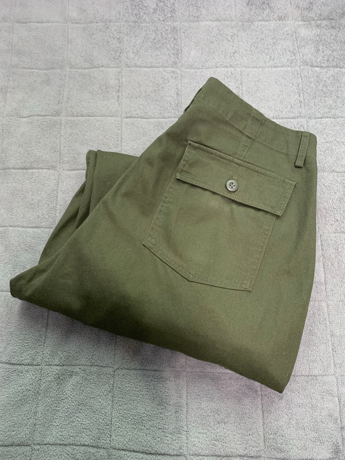 무탠다드 와이드 퍼티그 벌룬팬츠 카키 33 상품이미지10