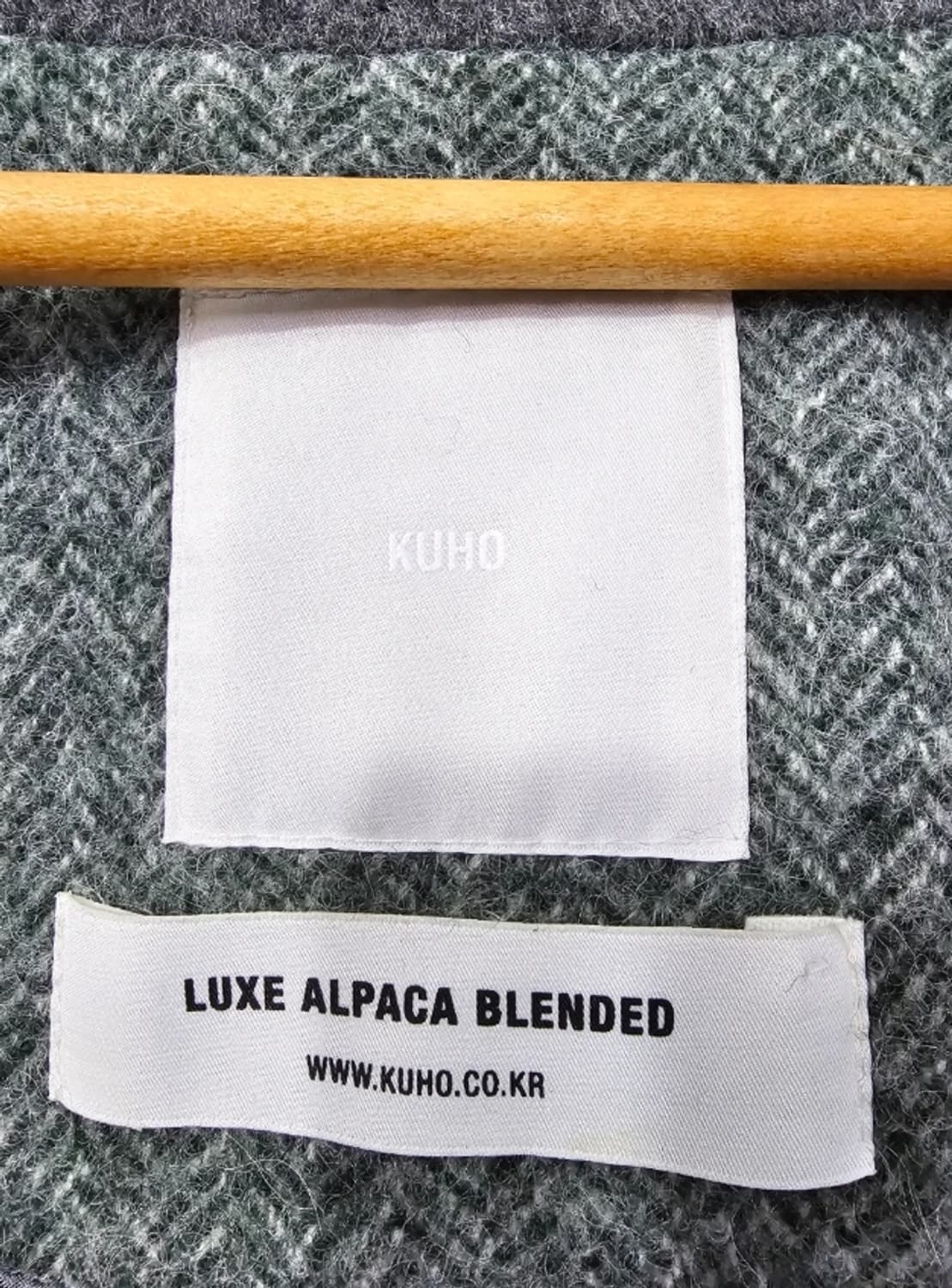 한섬 구호 KUHO 룩스 알파카 헤링본 코트 ~44반 상품이미지5