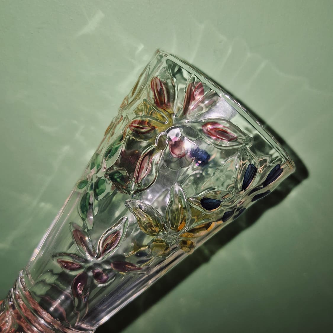 80s 오츠카 컬러 플로랄 다각 파르페 잔 1p 상품이미지7