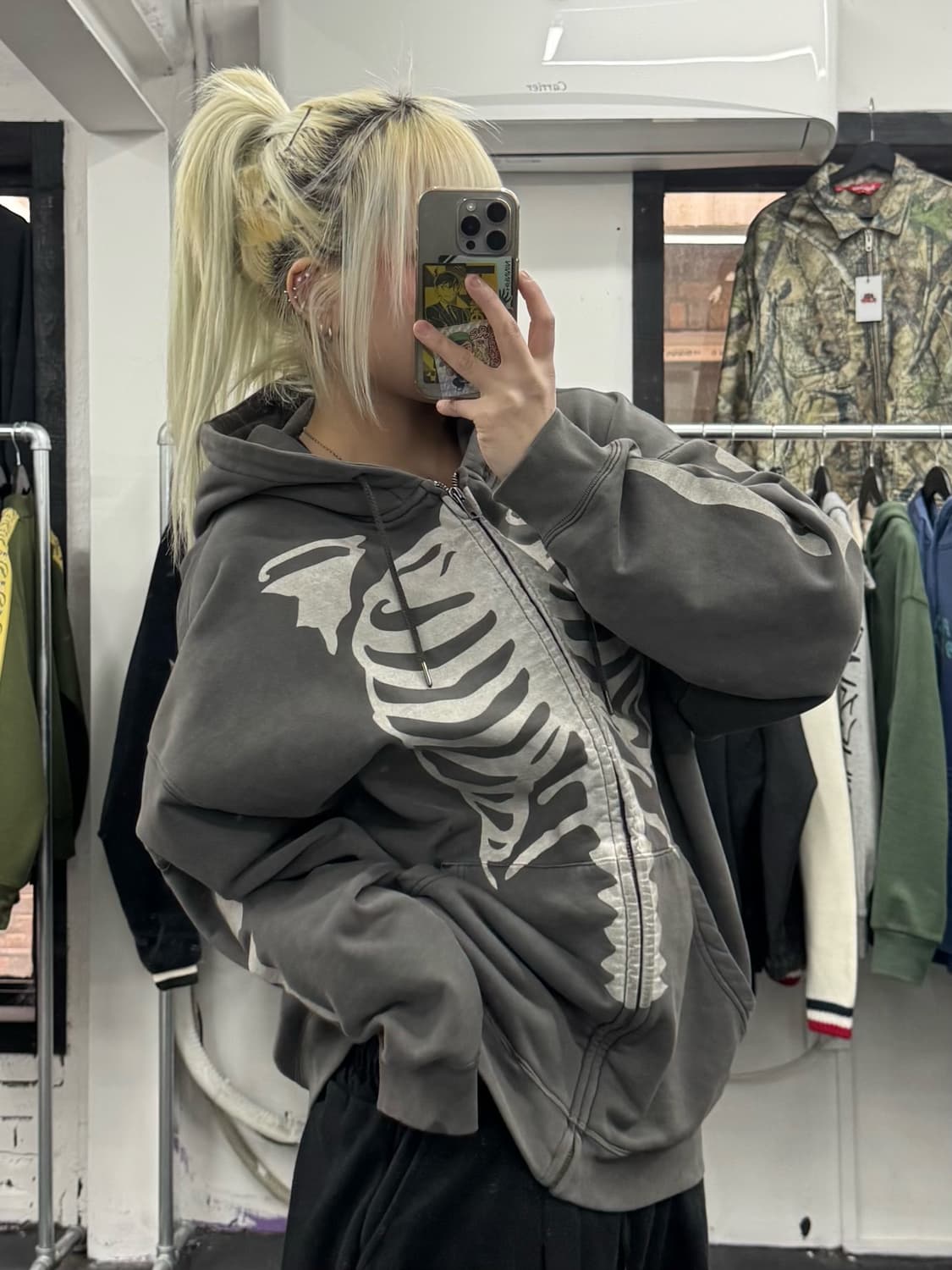 밴슨 레더 50th 본 후드집업 상품이미지4