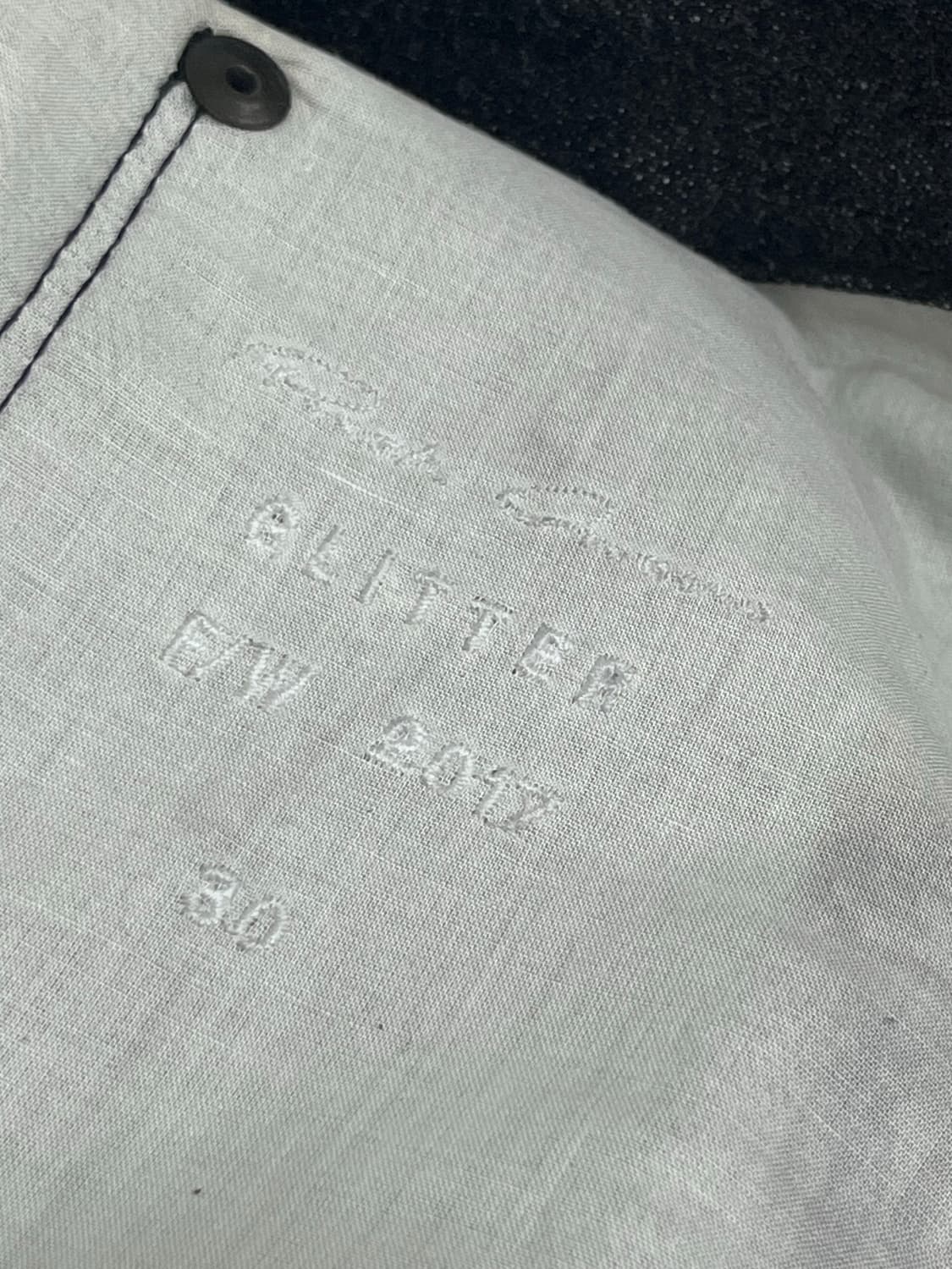 릭오웬스 블랙 데님 코팅 크롭진 17시즌  30인치 상품이미지8