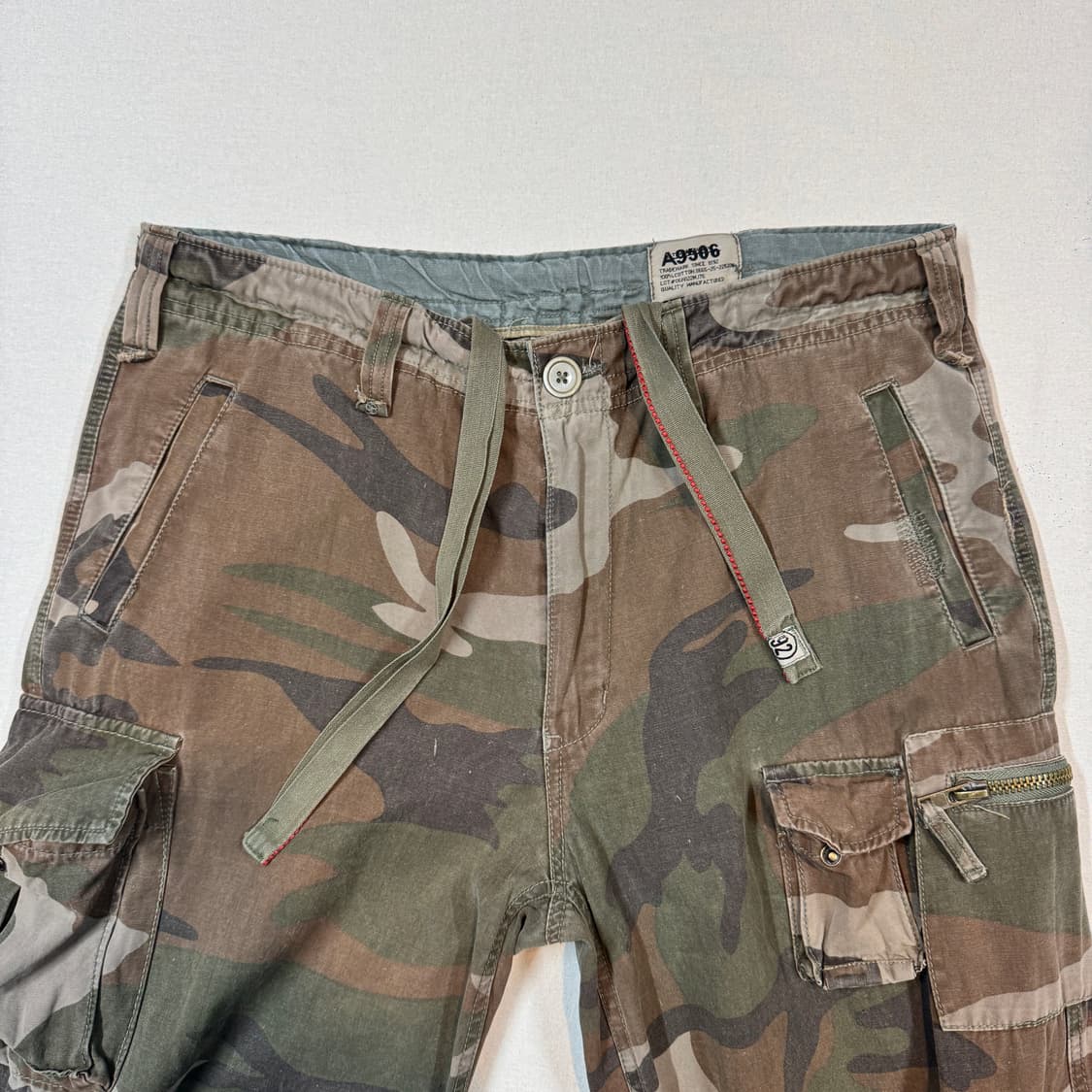 36inch) 빈티지 밀리터리 유틸리티 카고 팬츠 우드랜드 카모 상품이미지6