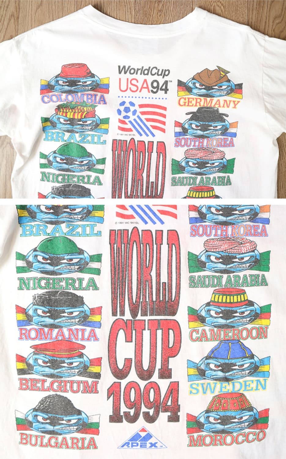 
미국메이드 90S 1994년 미국 월드컵 기념 티셔츠

M 세탁완료  상품이미지6