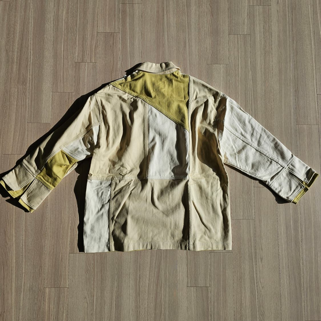 M 새제품) 자라 패치워크 개버딘 재킷 8197/719 오버핏 체감 L~ 상품이미지2