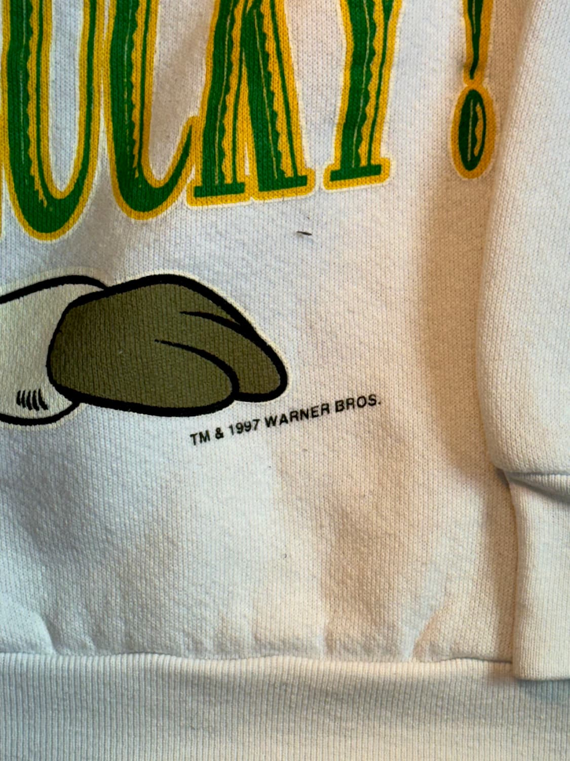 90s 빈티지 툴텍스 워너브라더스 루니툰즈 TEZ 스웻셔츠 상품이미지3
