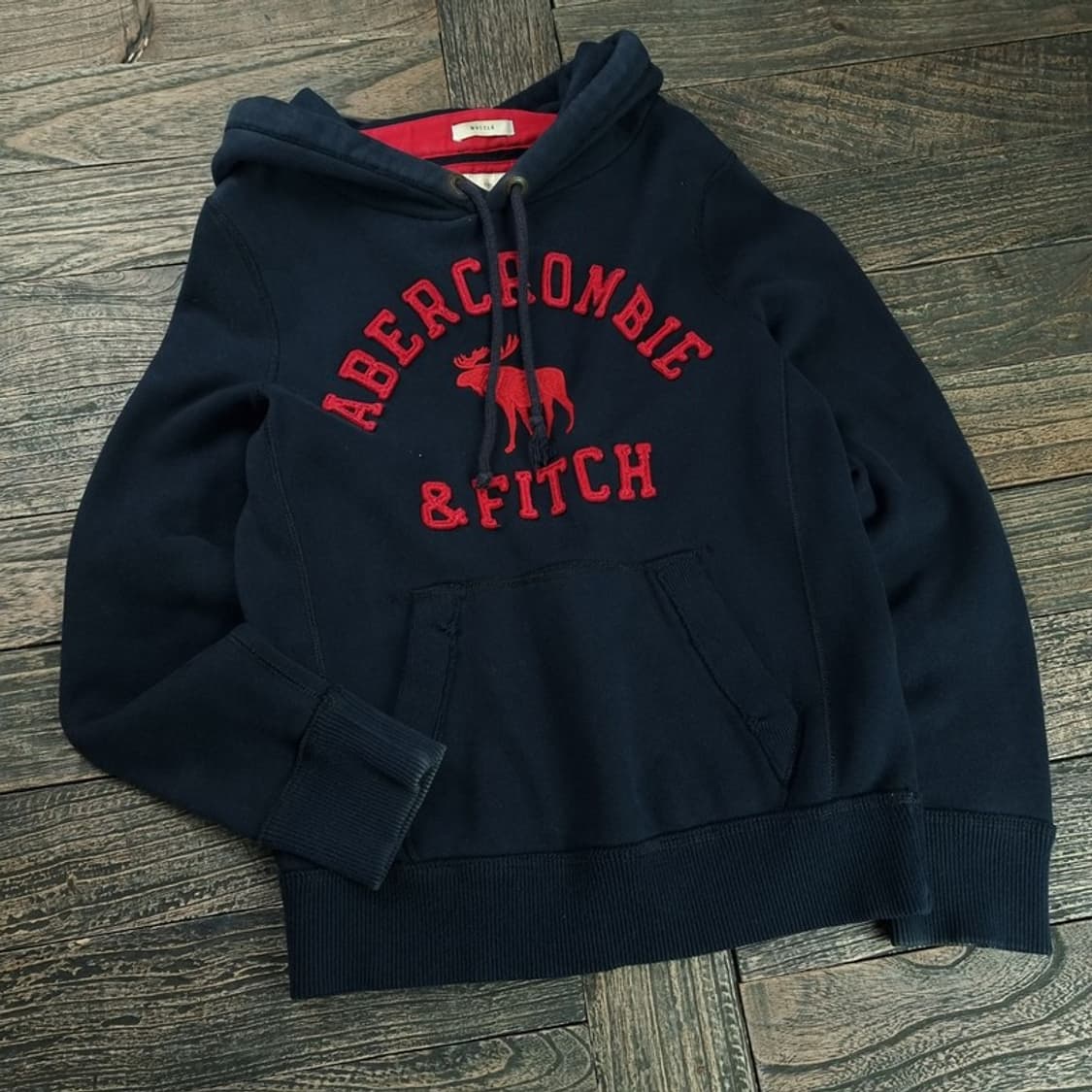 [아베크롬비] Y2K 빅로고 패치 후드티 네이비 M18861 상품이미지1