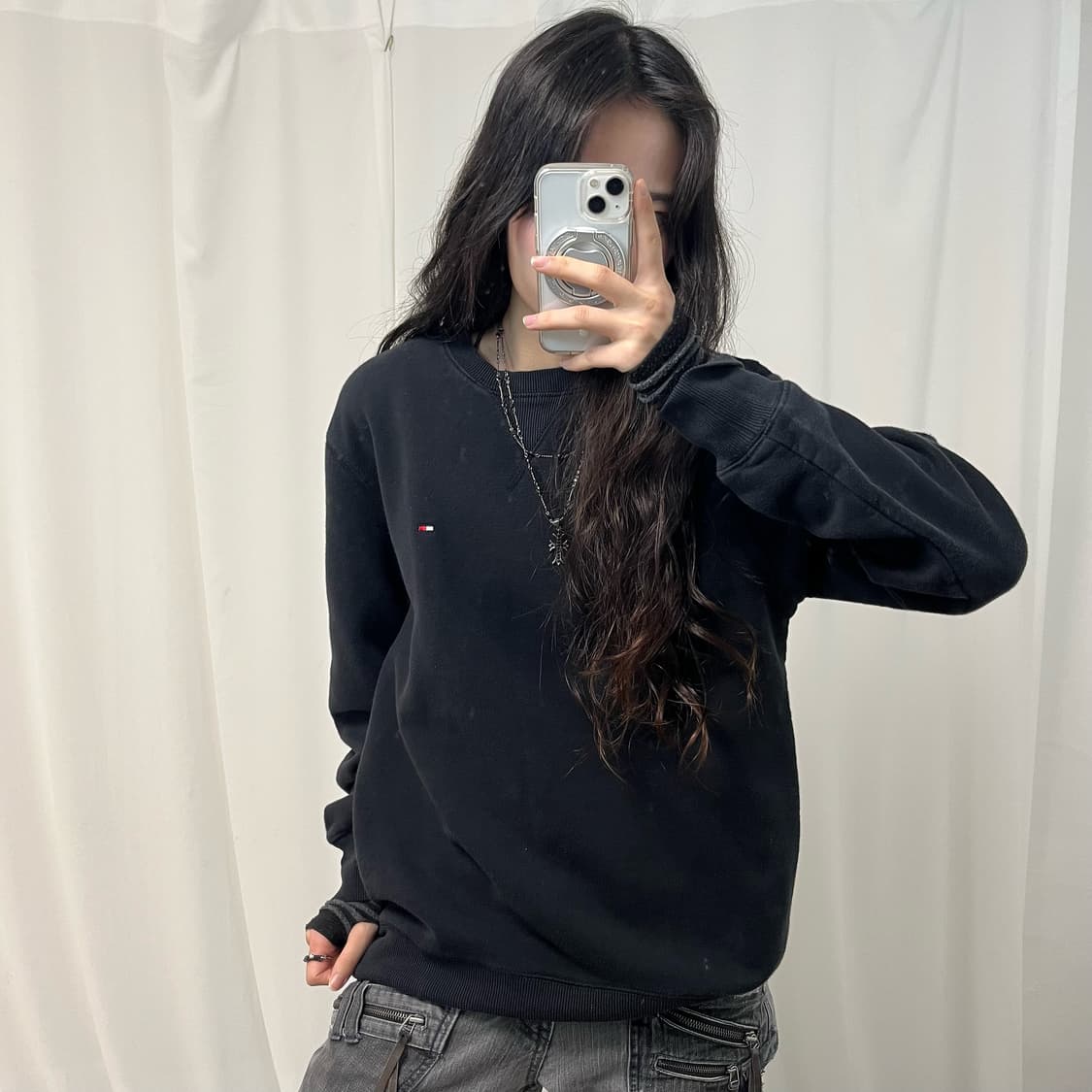 Tommy Hilfiger Black Sweatshirt 상품이미지1