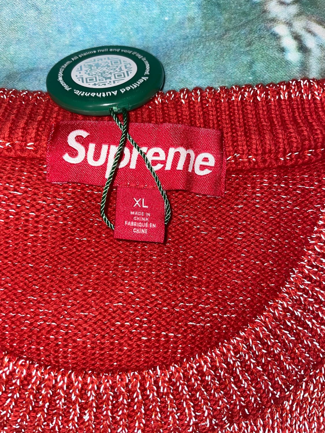 [XL] 슈프림 리플렉티브 스웨터 오렌지(ss24) 상품이미지3