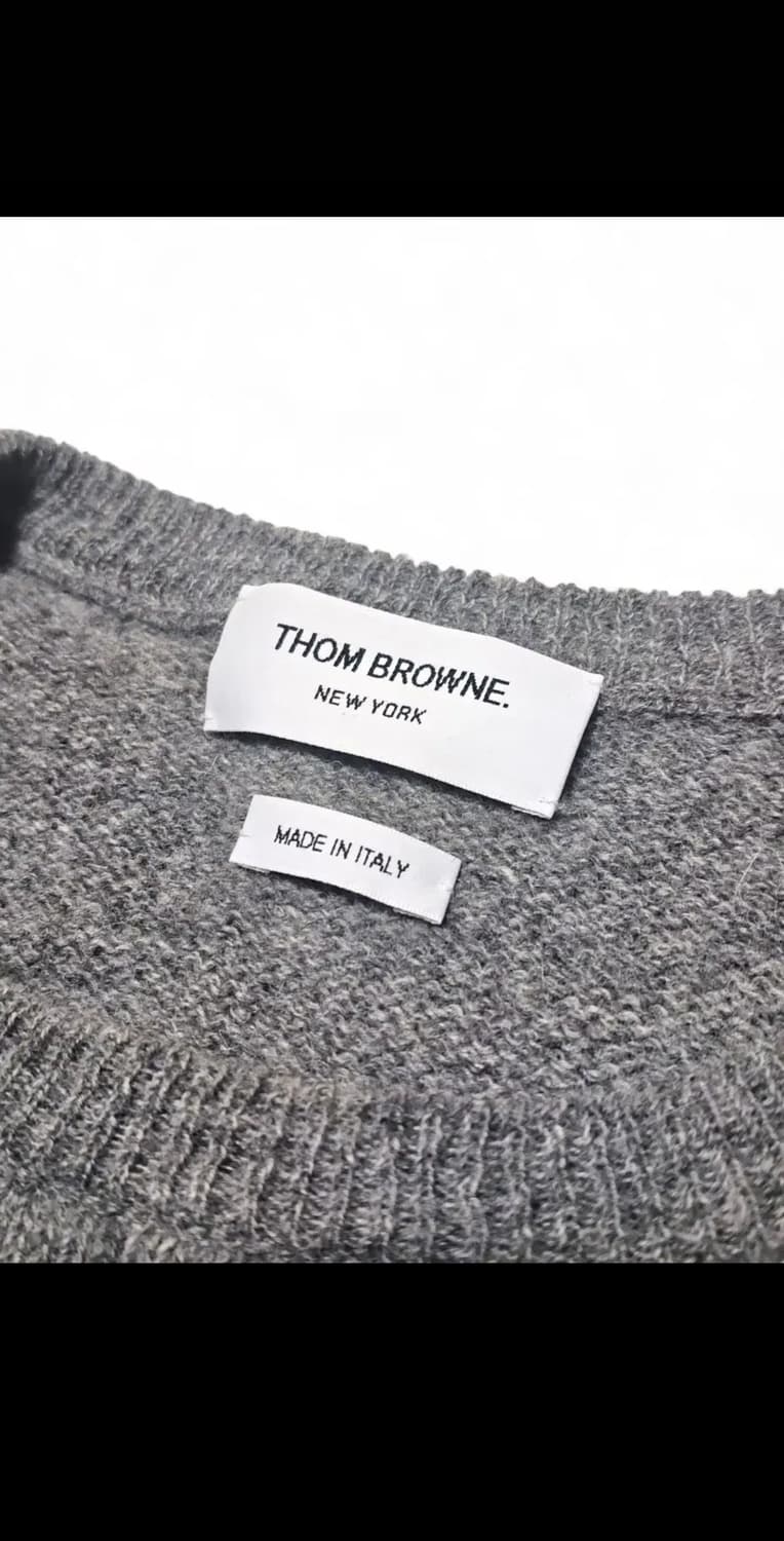 톰브라운 셰틀랜드 크루넥 울 니트 그레이 cp컴퍼니 칼하트 상품이미지8