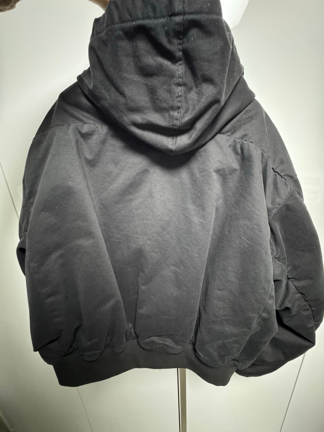 [L] 브랜디드 셔링 후드 봄버 자켓 상품이미지5