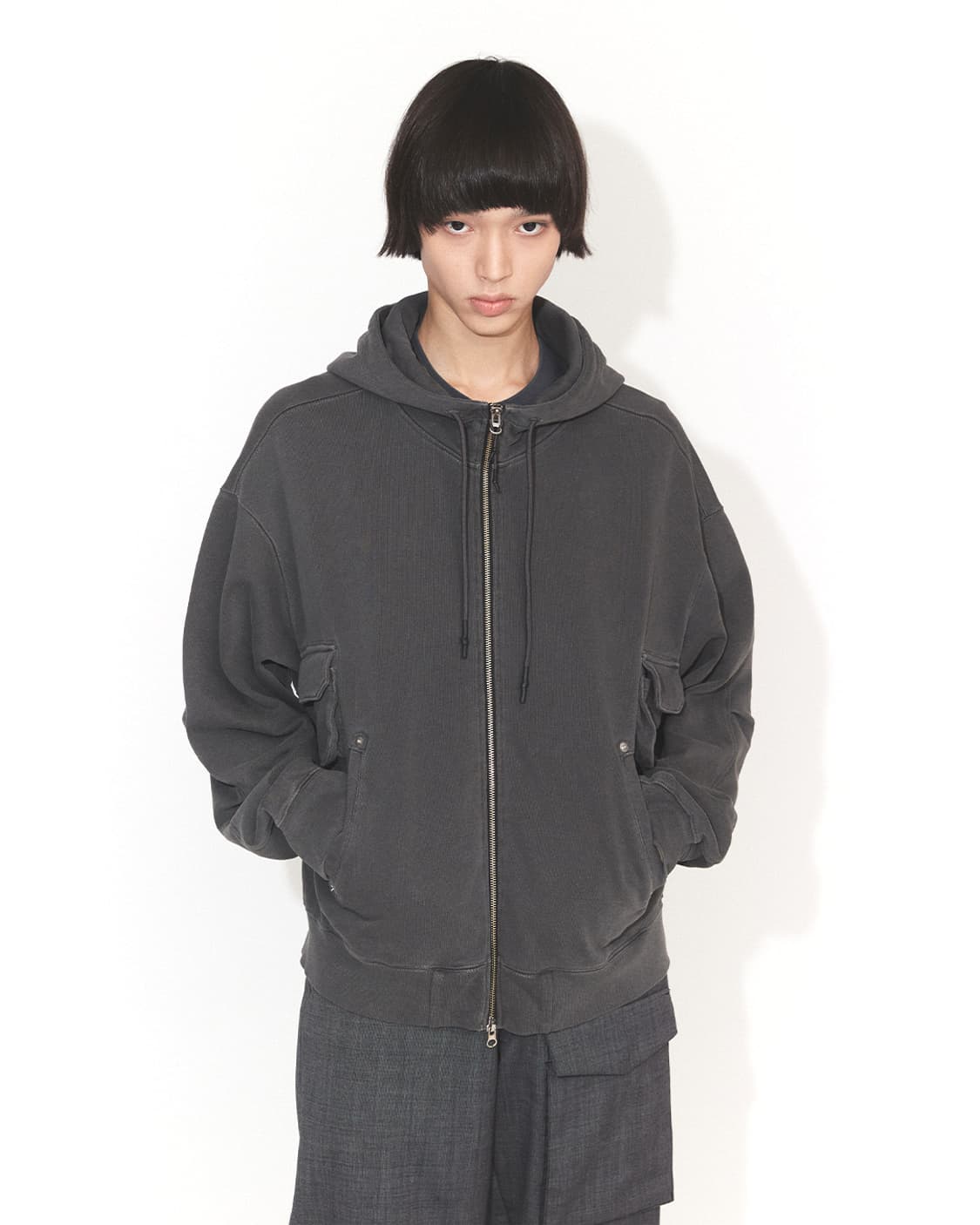 [L] 언어펙티드 DYED 4P HOODIE ZIP UP 후드 집업 상품이미지6