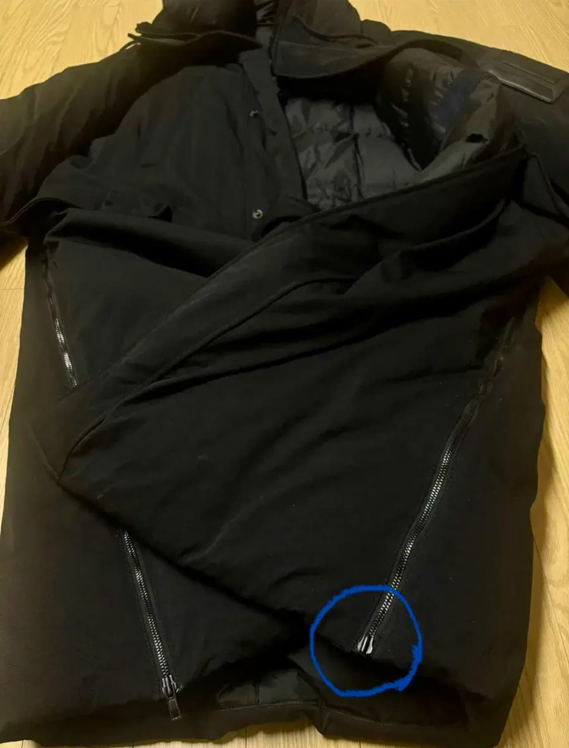 준지 양털 롱패딩 블랙 46 상품이미지8