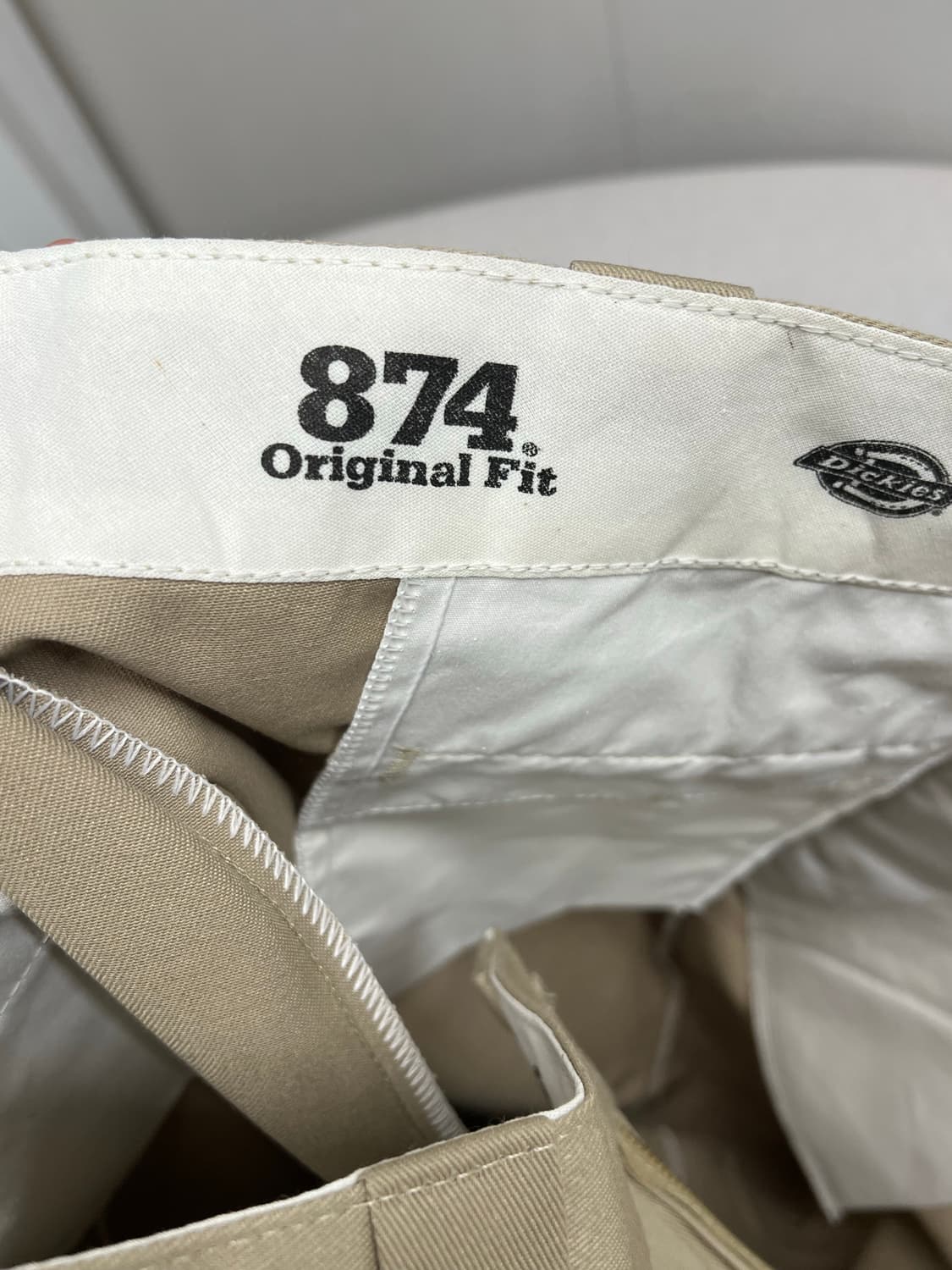 디키즈 874 카키 브라운 코튼 팬츠 상품이미지4