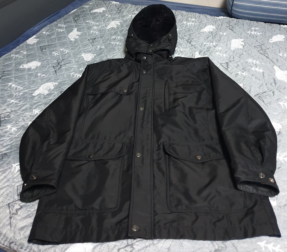 안감보아털 내피 나일론 후디 바람막이 자켓 블랙 (M) 상품이미지1