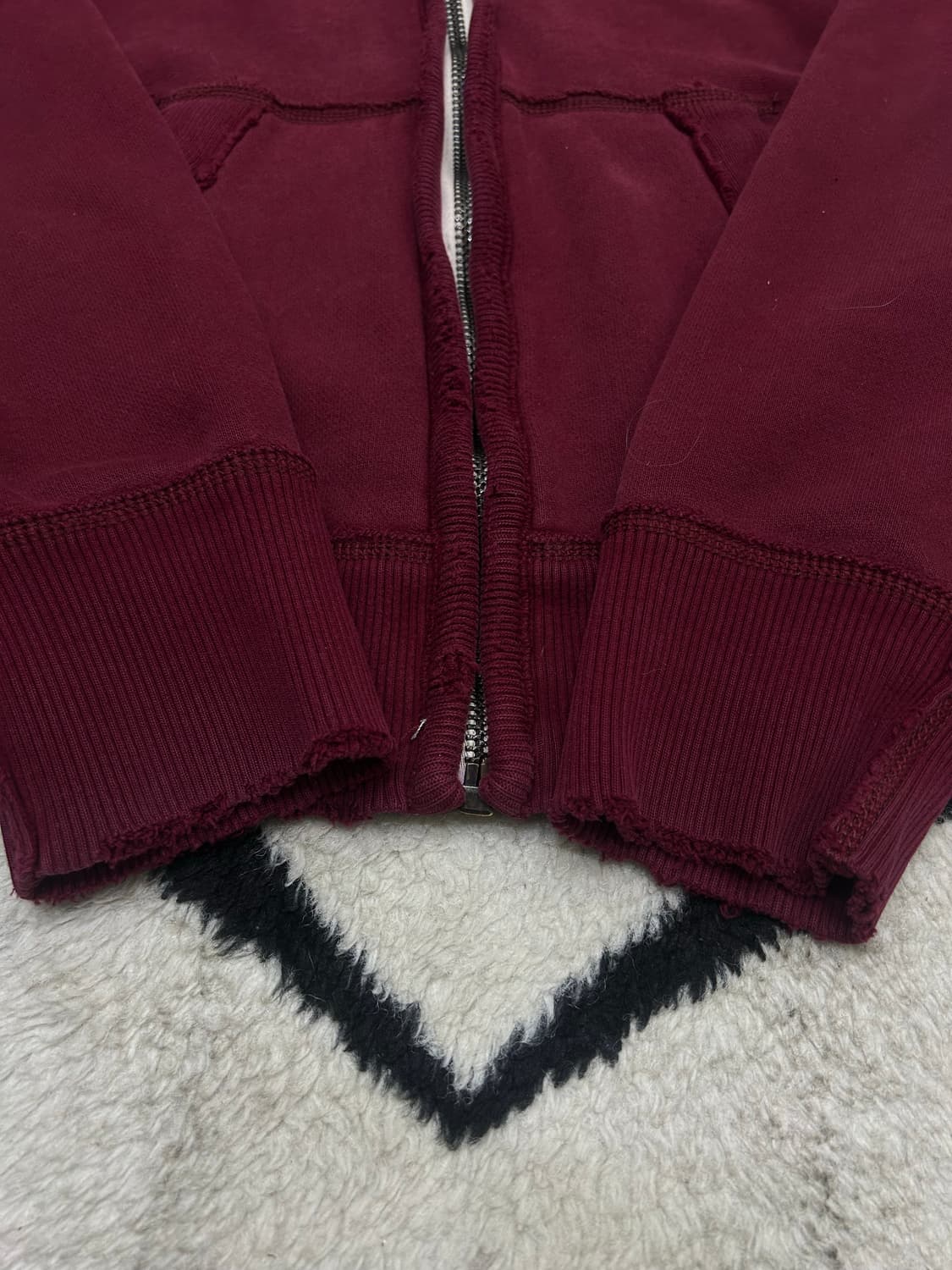 [L]아베크롬비 그런지 후드집업/기모/버건디 상품이미지5