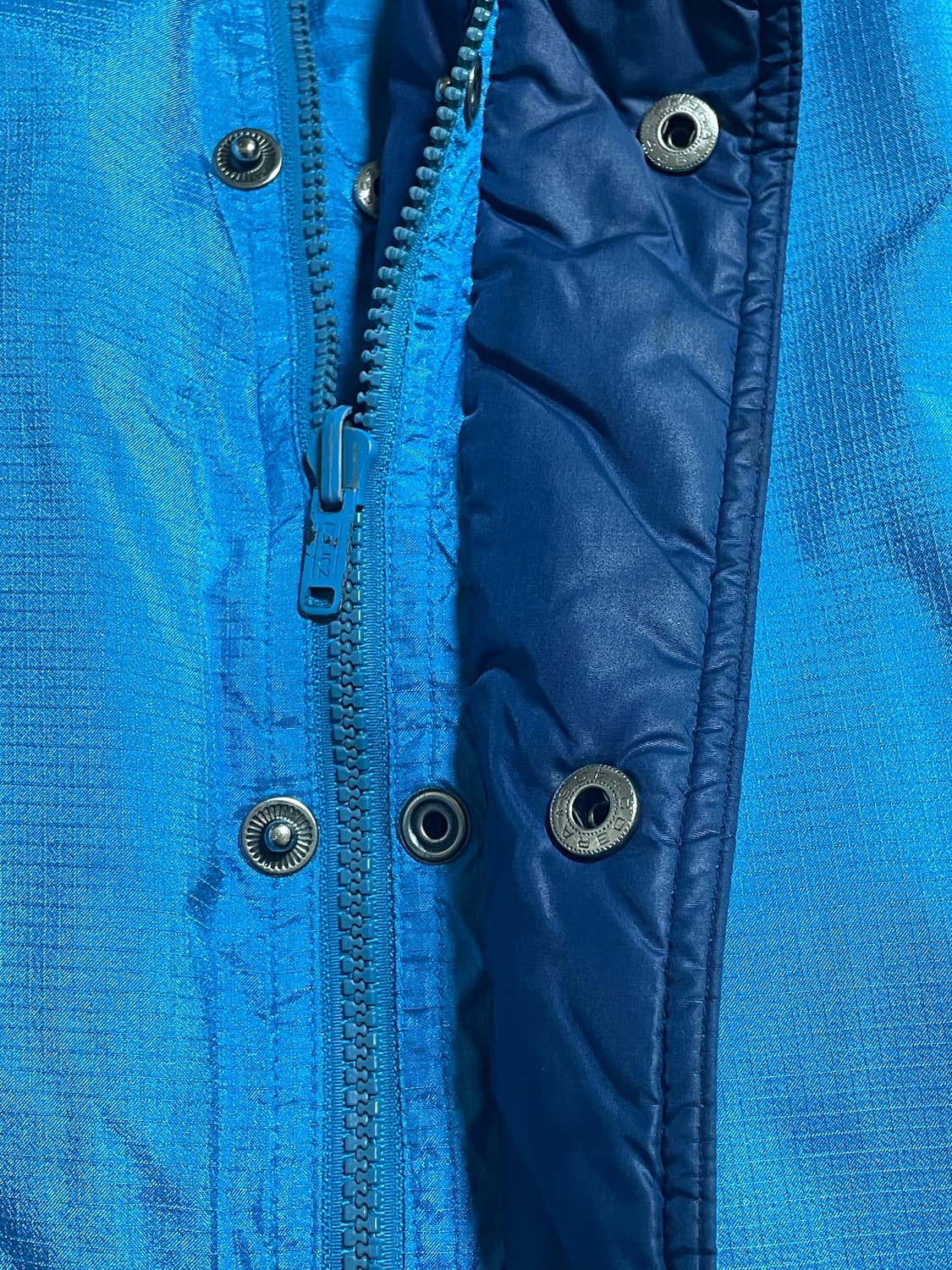 [80s 빈티지] 코오롱스포츠 ACTIV 올드스쿨 배색 블루종 상품이미지4