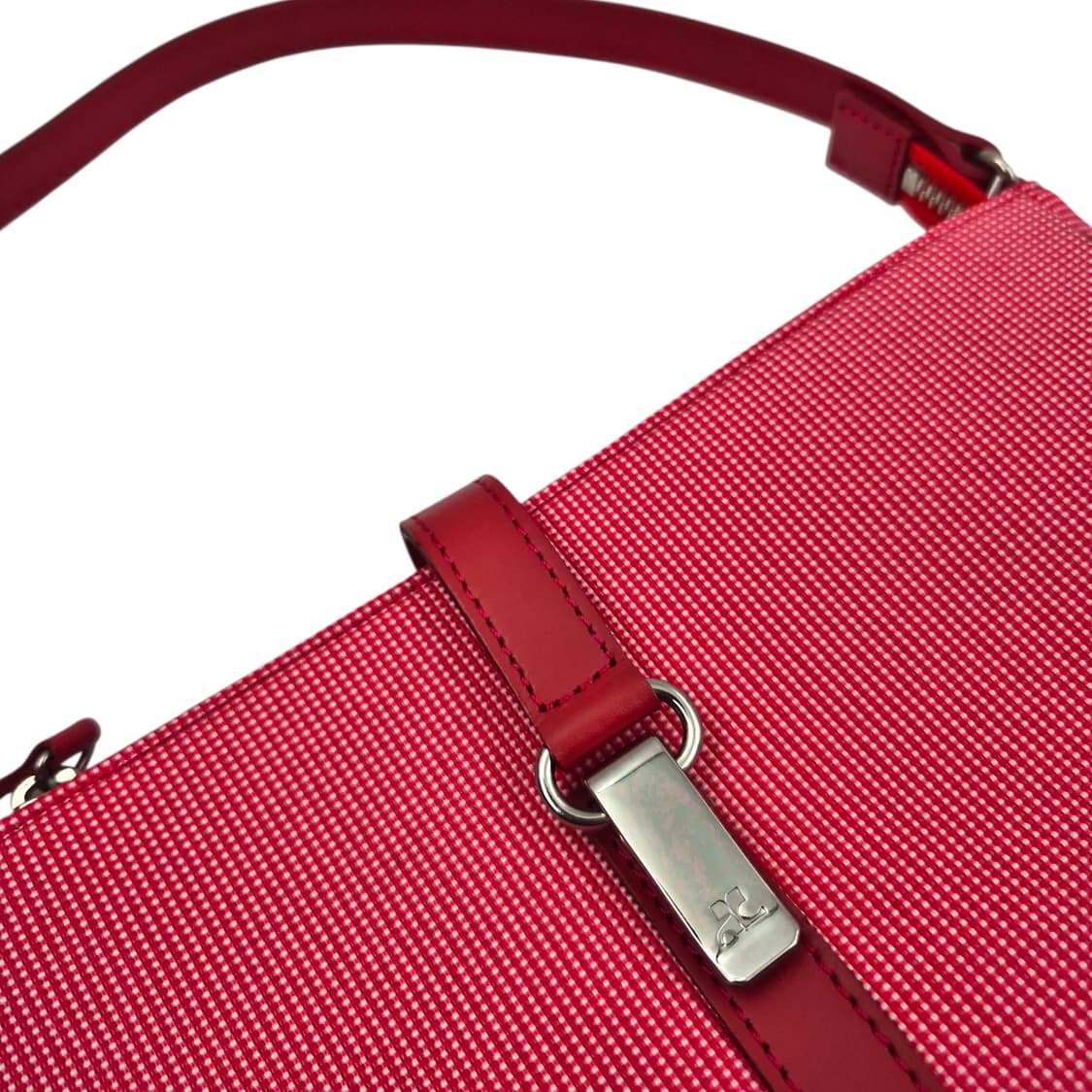 90s 꾸레쥬 자카드 레더 버클 숄더&핸드백 상품이미지3