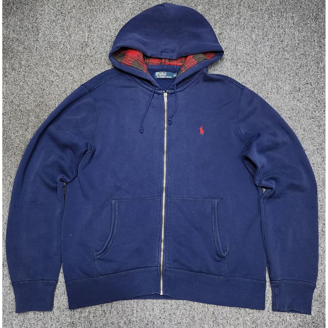 폴로 랄프로렌 빈티지 레드포니 후드집업 XL 상품이미지1