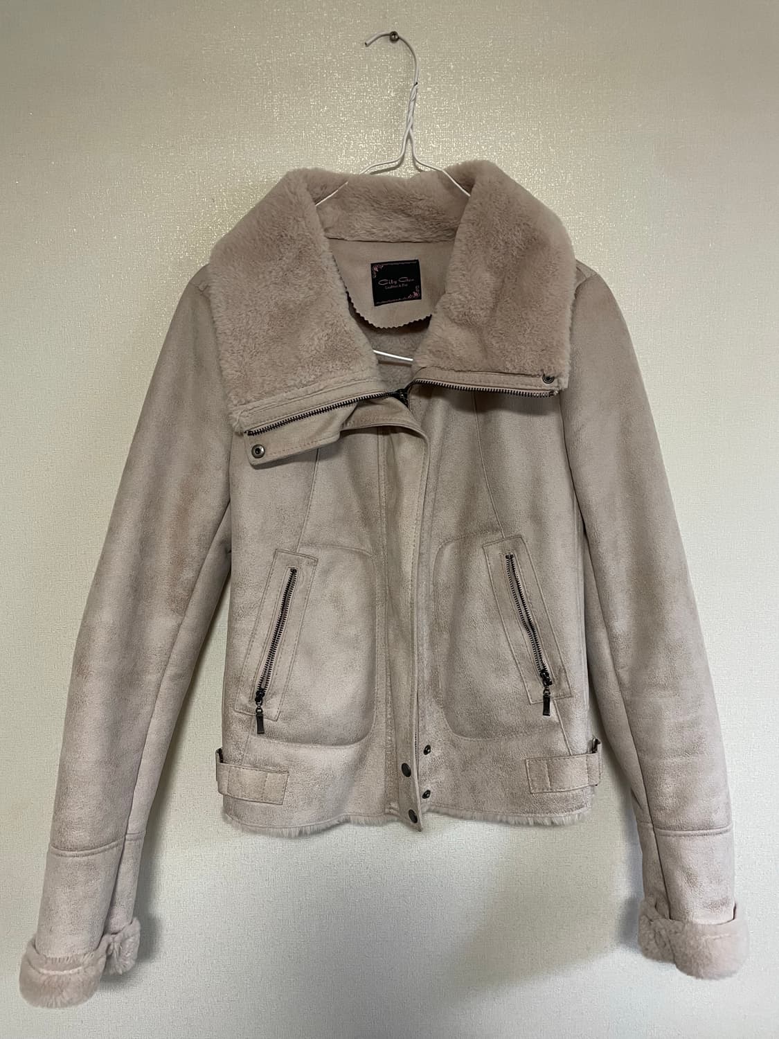 Citygee 베이지 무스탕 상품이미지1