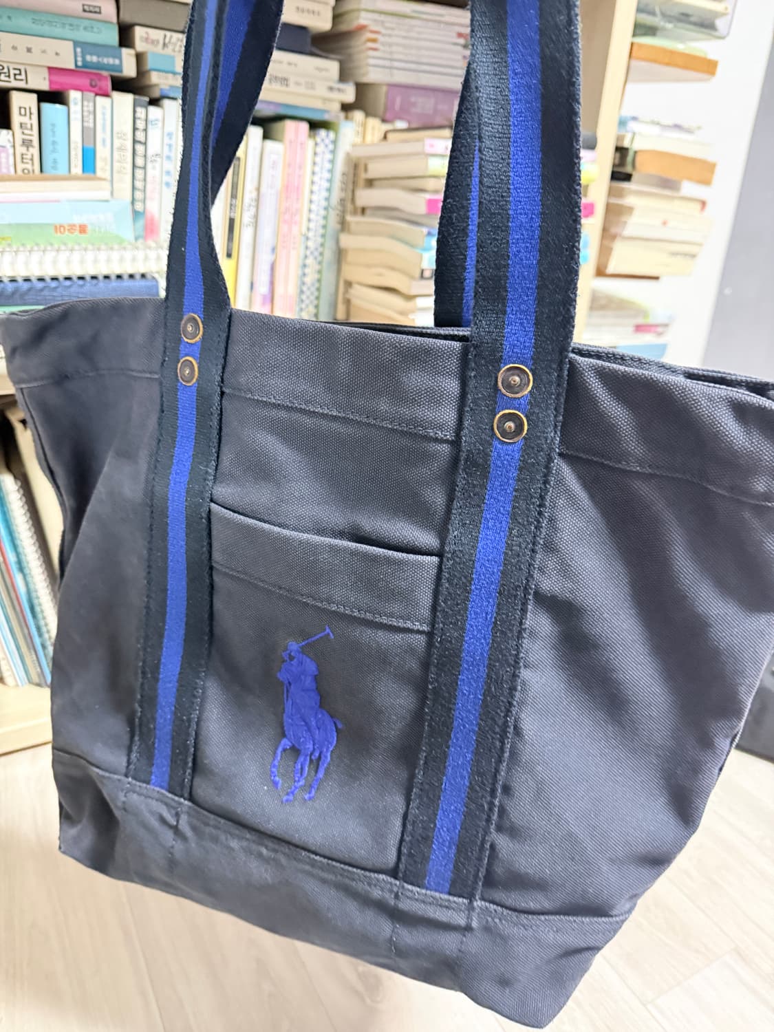 폴로 네이비 토트백 상품이미지1