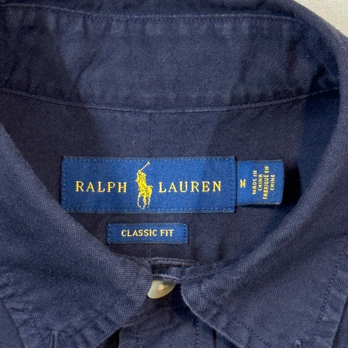M) 폴로 랄프로렌 클래식핏 가먼트다이 옥스포드 셔츠 네이비 상품이미지7