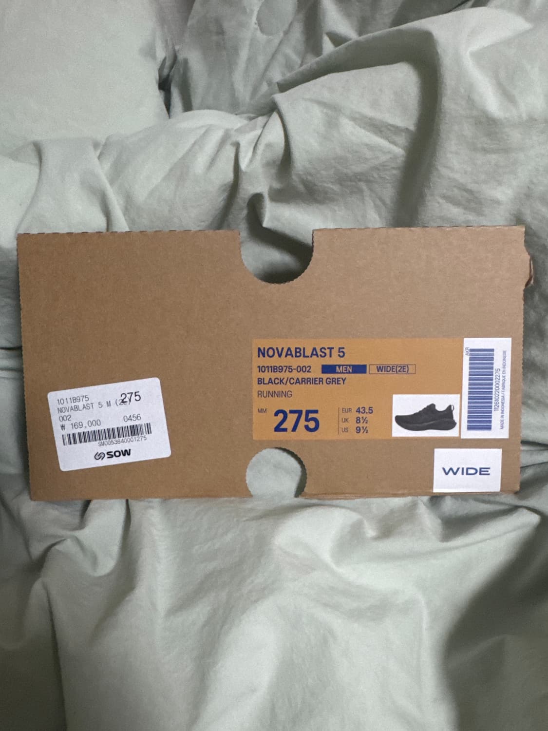 노바블라스트5 블랙 275 2E 판매합니다 상품이미지5
