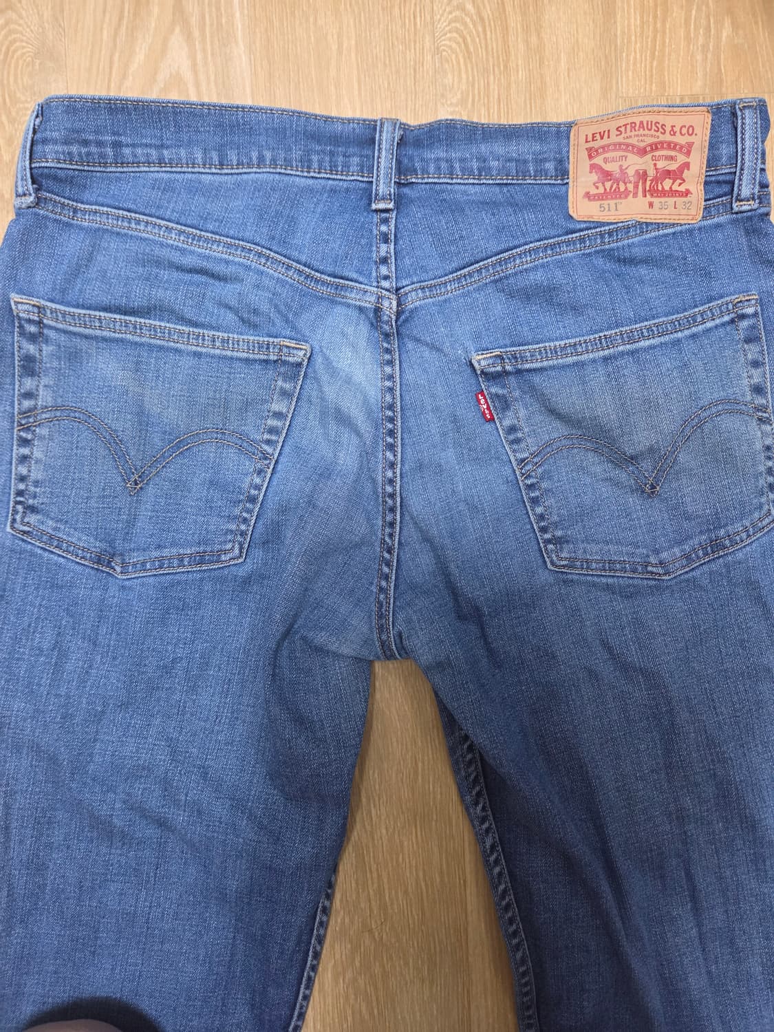 (L~XL) 리바이스 35인치 511 워싱 중청바지 (35W 32L) 상품이미지2