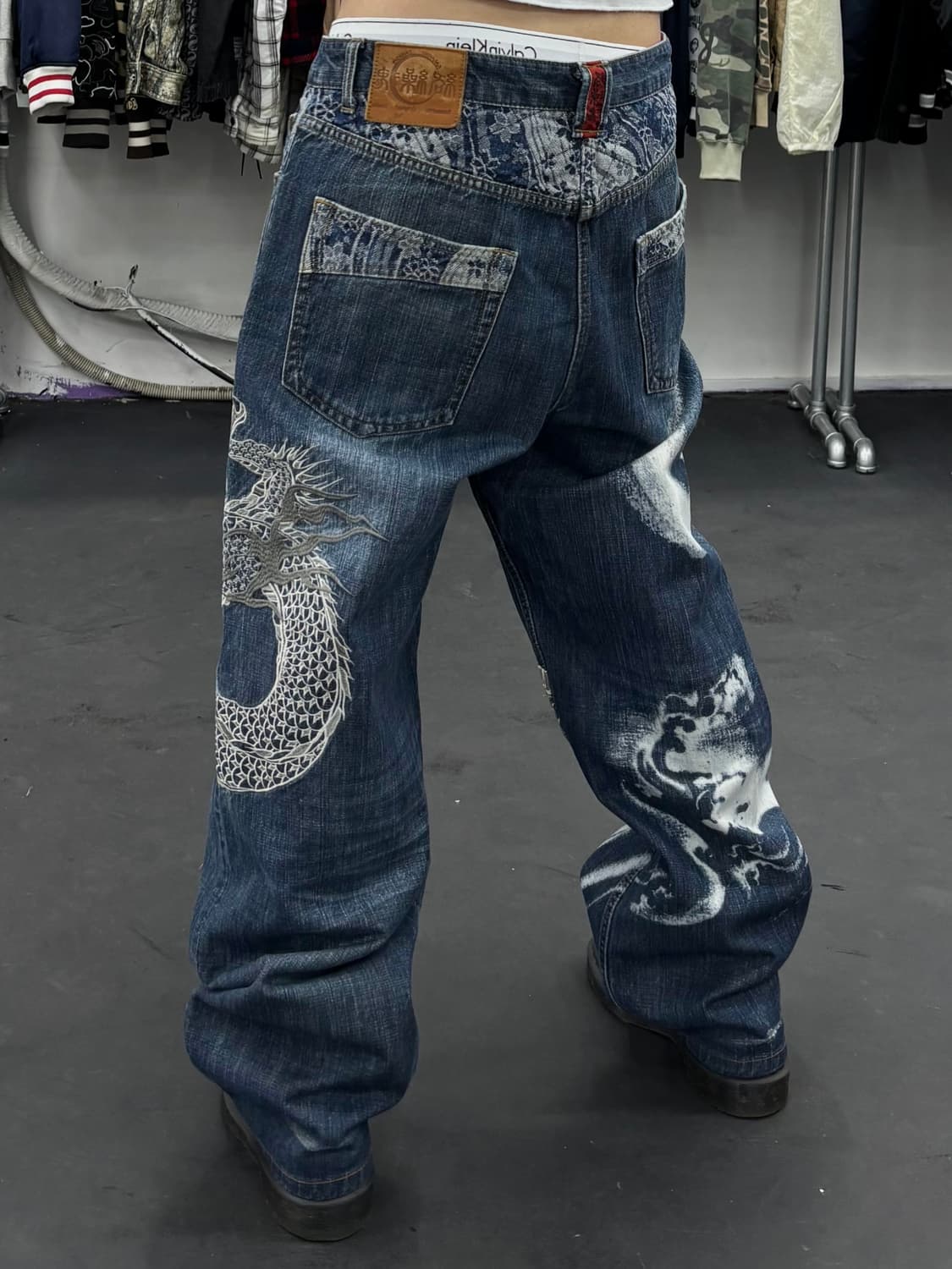 카라쿠리 타마시 오리엔탈 드래곤 데님팬츠 상품이미지1