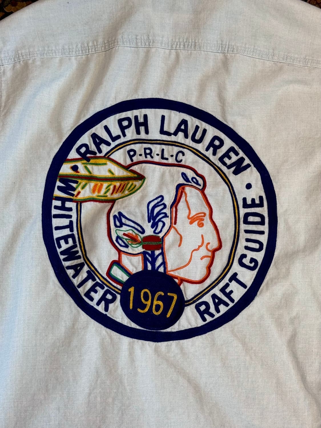 폴로 인디언헤드 엠브로이더드 샴브레이 워크셔츠 상품이미지3