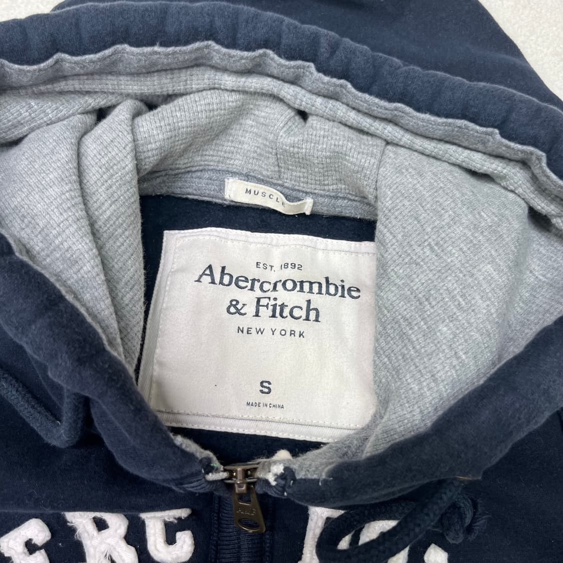 Abercrombie navy hood zip-up 상품이미지6