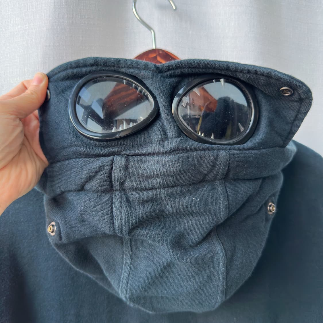 CP Company 고글 디테일 후드집업 워싱 블랙 M 상품이미지4