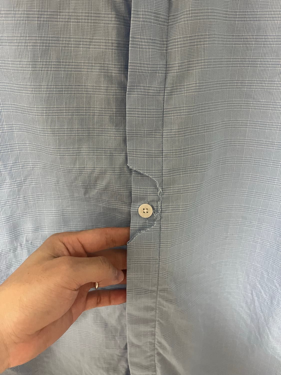 아더에러 블루 체크 셔츠 상품이미지4