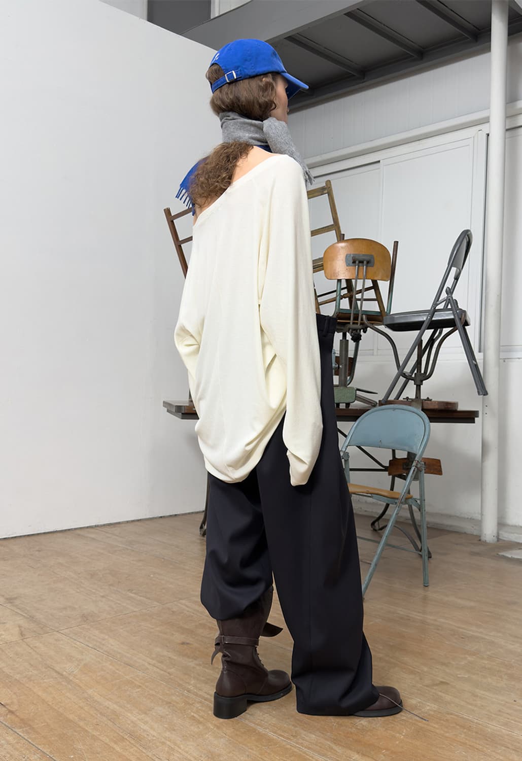 SCOOP NECK LOUNGE TOP, CREAM 상품이미지3