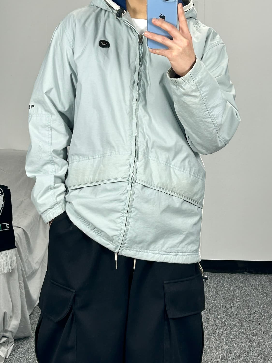 나이키 올드스쿨 스카이블루 후드 자켓 S 상품이미지2