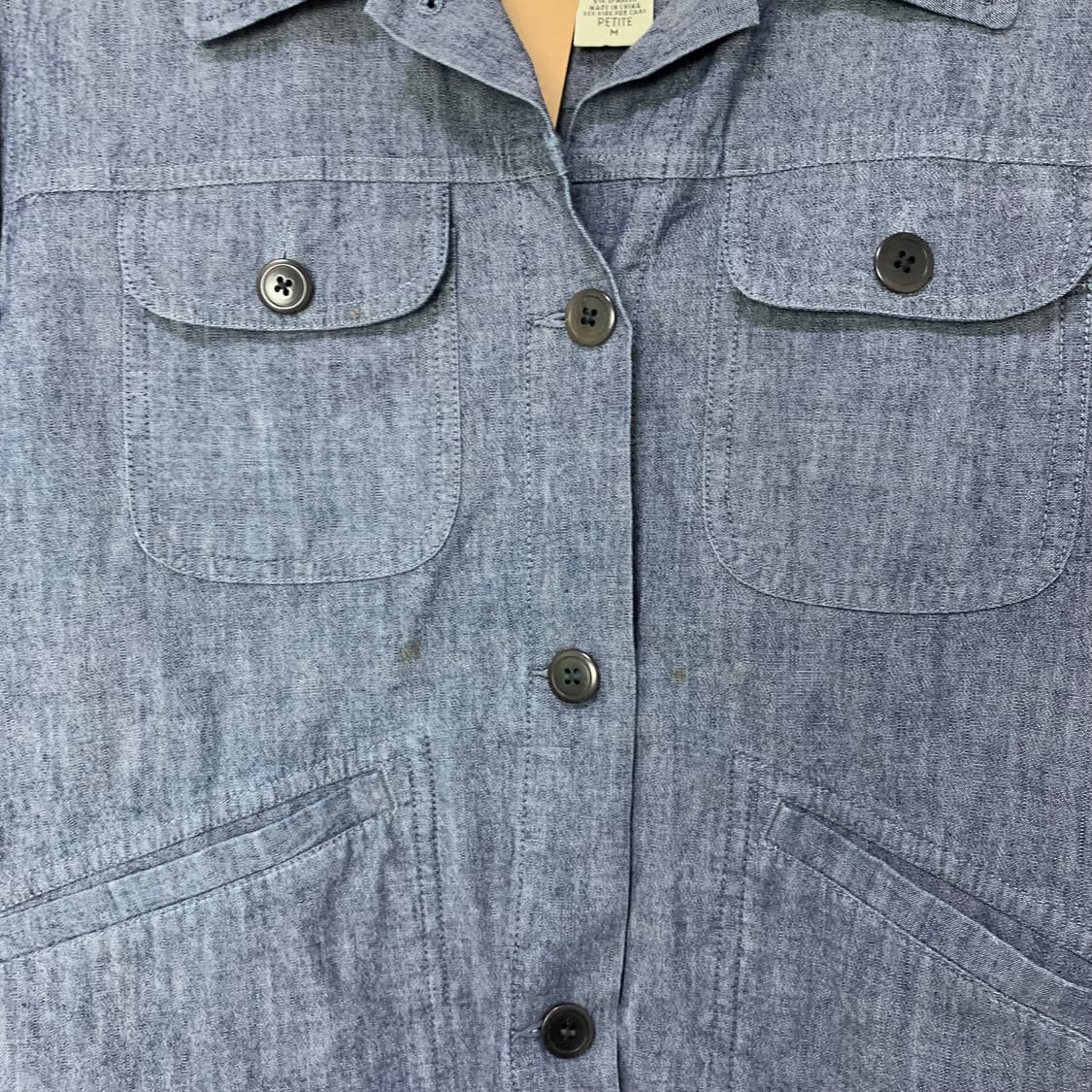 에디바우어 코튼 데님 셔츠 숏자켓 여성 빈티지 M 상품이미지3