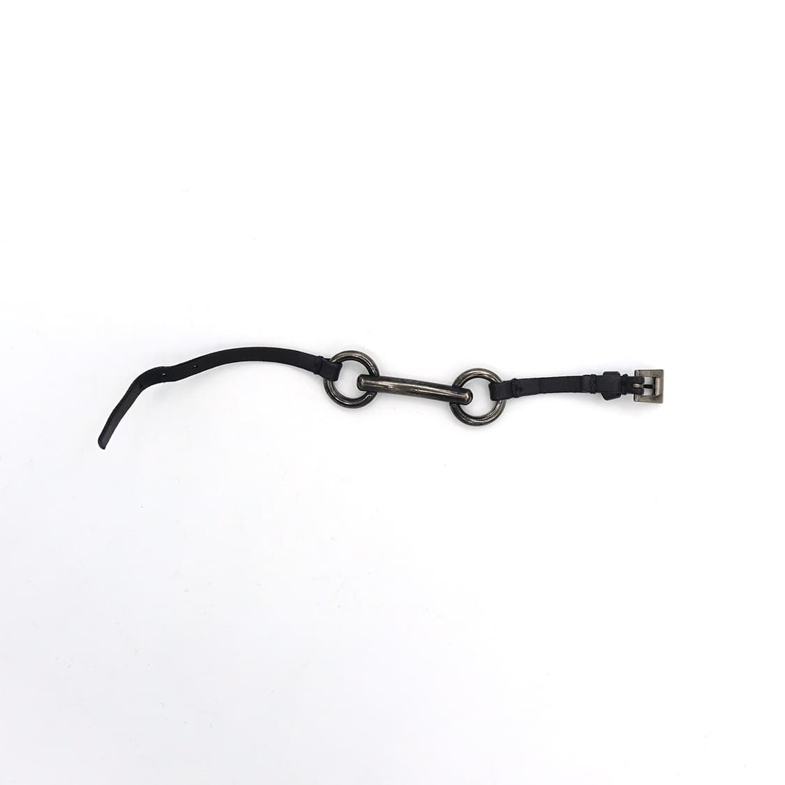 Prada 프라다 아카이브 메탈탭 레더 브레이슬릿 팔찌 상품이미지6