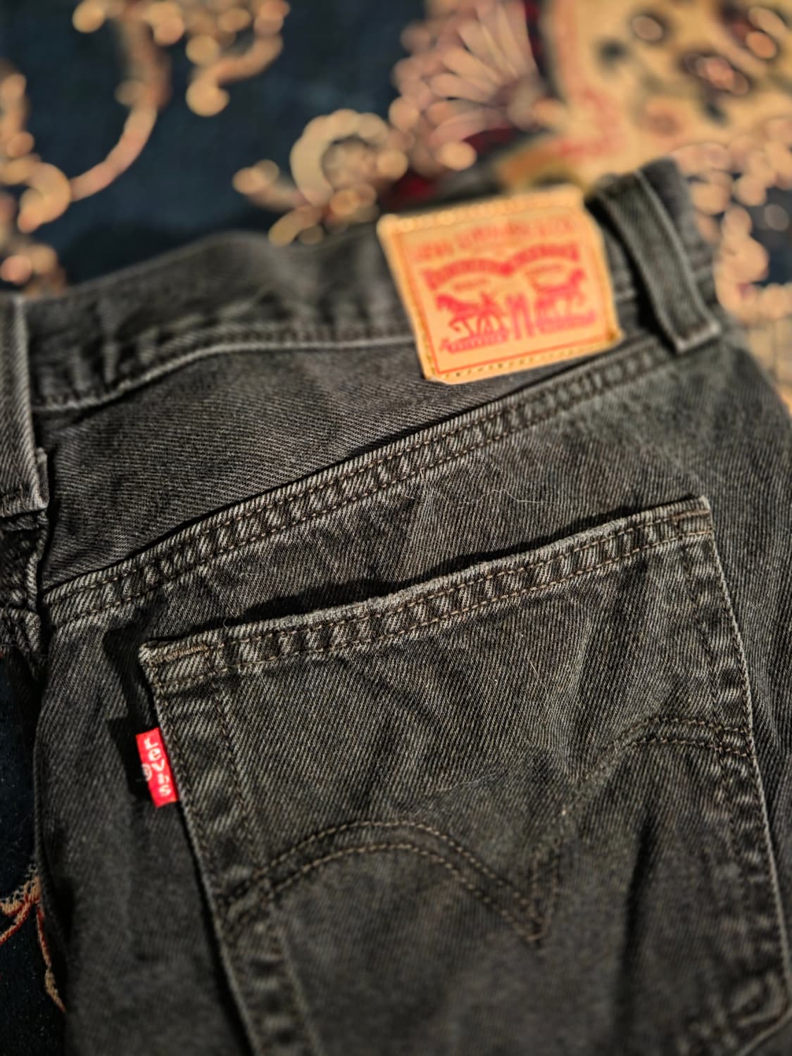 [트렌디] 리바이스 '94 배기 와이드 레그 데님 팬츠 (블랙/32사이즈 상품이미지2