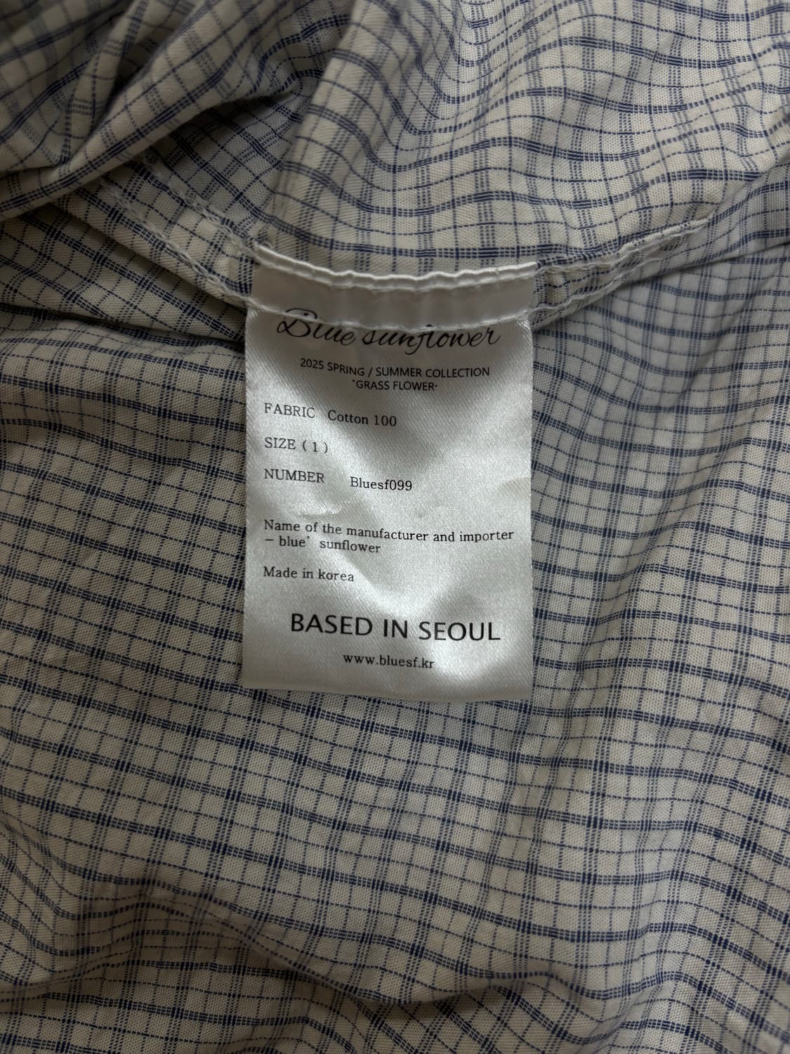 [1Size] Bluesunflower 체크셔츠  상품이미지3