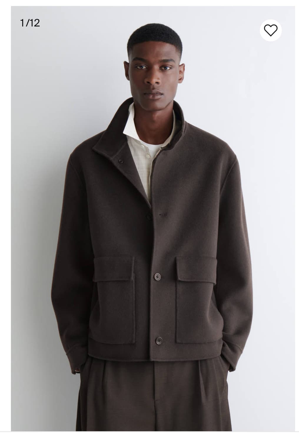 코스 울 더블페이스 퍼널넥 자켓 상품이미지1