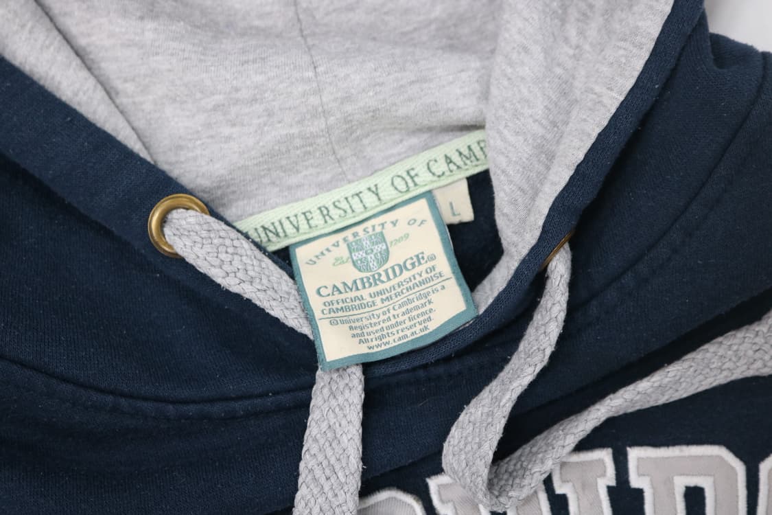 캠브릿지 유니버시티 빈티지 엠블럼 기모 후드티 (L) 상품이미지5