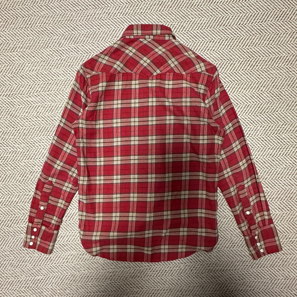 WRANGLER X BEAMS PLUS western shirt red 상품이미지2