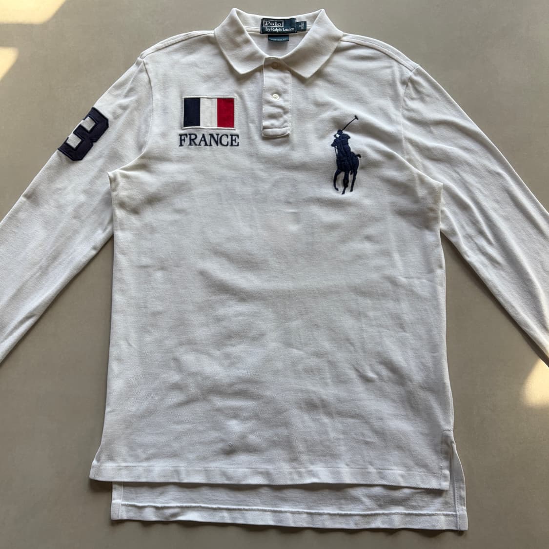 [M]폴로 랄프로렌 빅포니 프랑스 화이트 PK 롱슬리브 상품이미지3