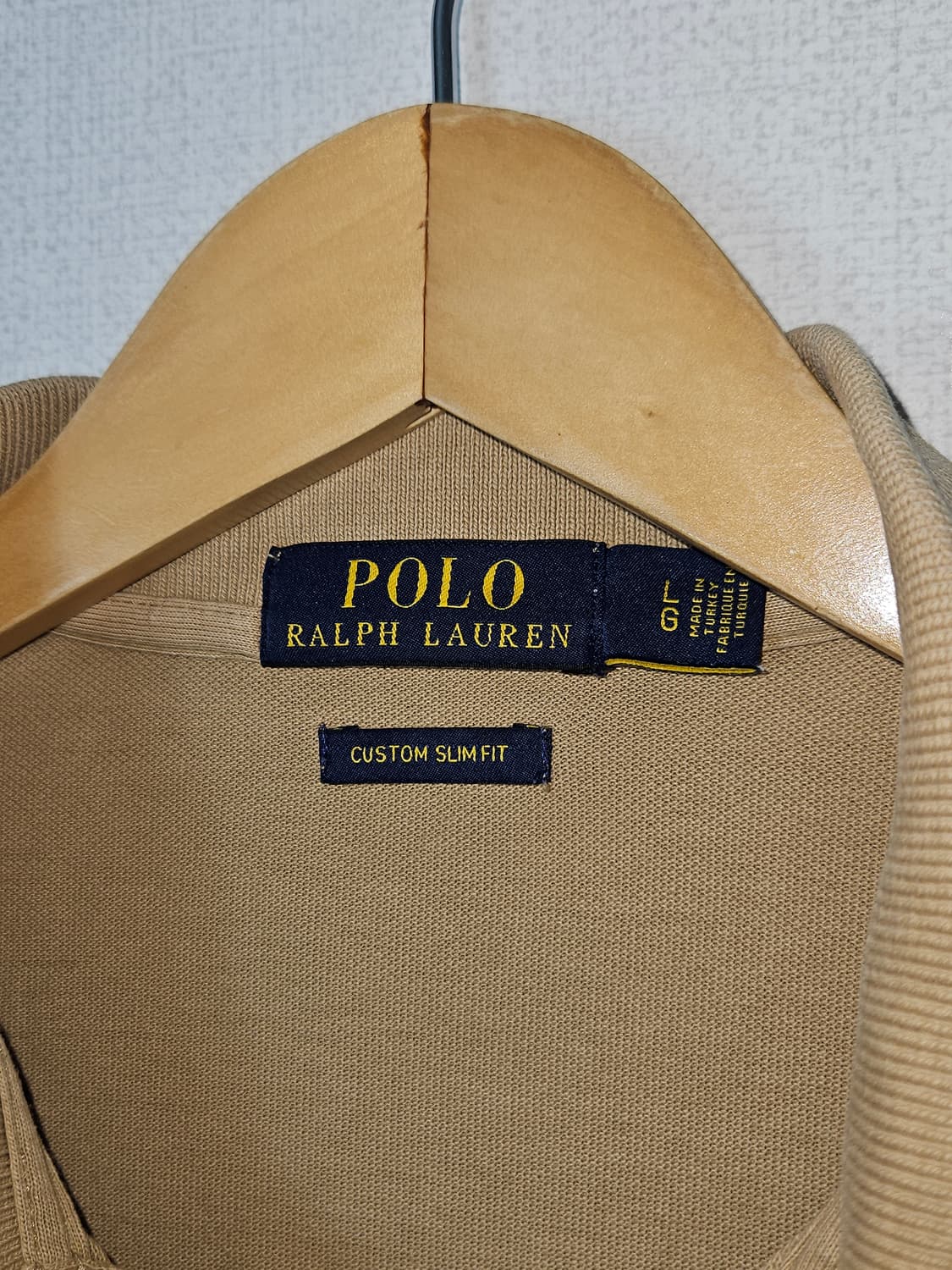 폴로 랄프로렌 신형 POLO 반팔 카라티 베이지 피케티 남성 L 정품 상품이미지4