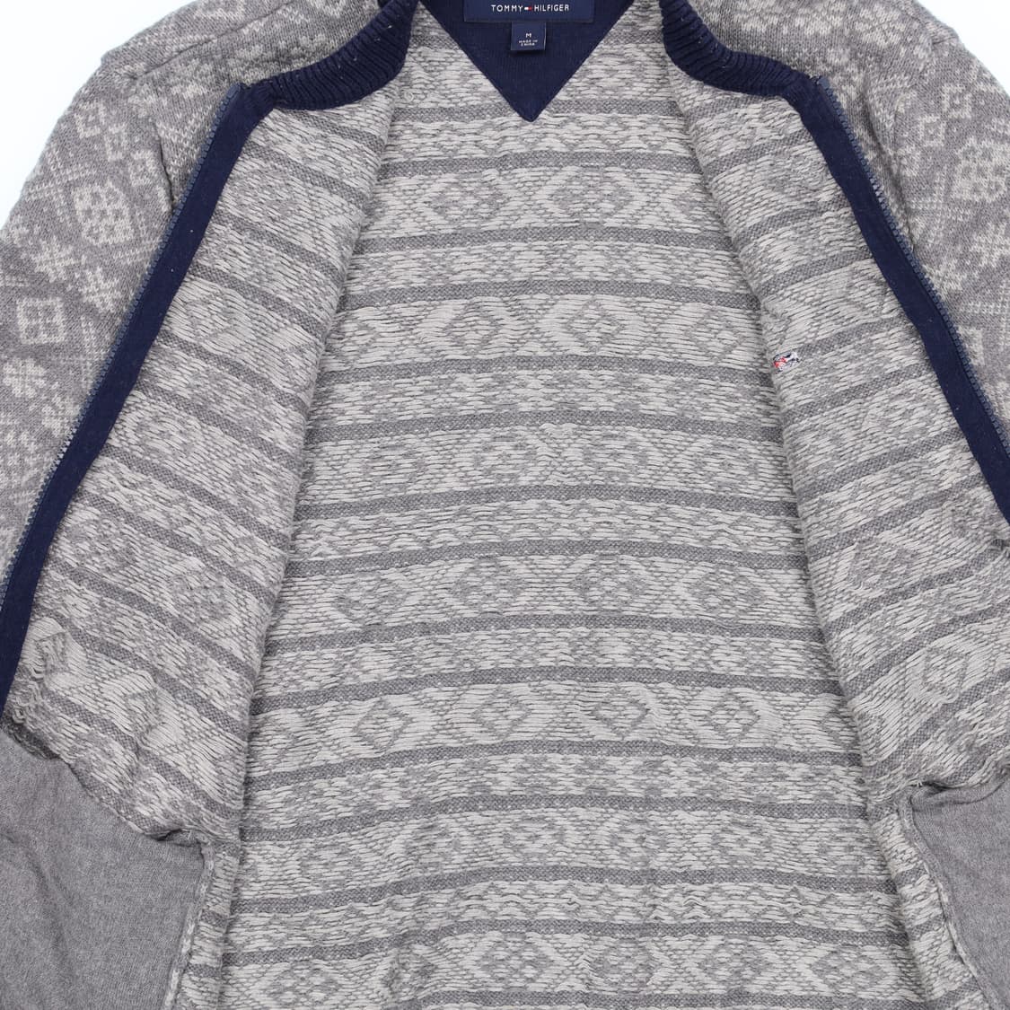 [M] 타미힐피거 페어아일 패턴 니트 집업 자켓 N7058 상품이미지4