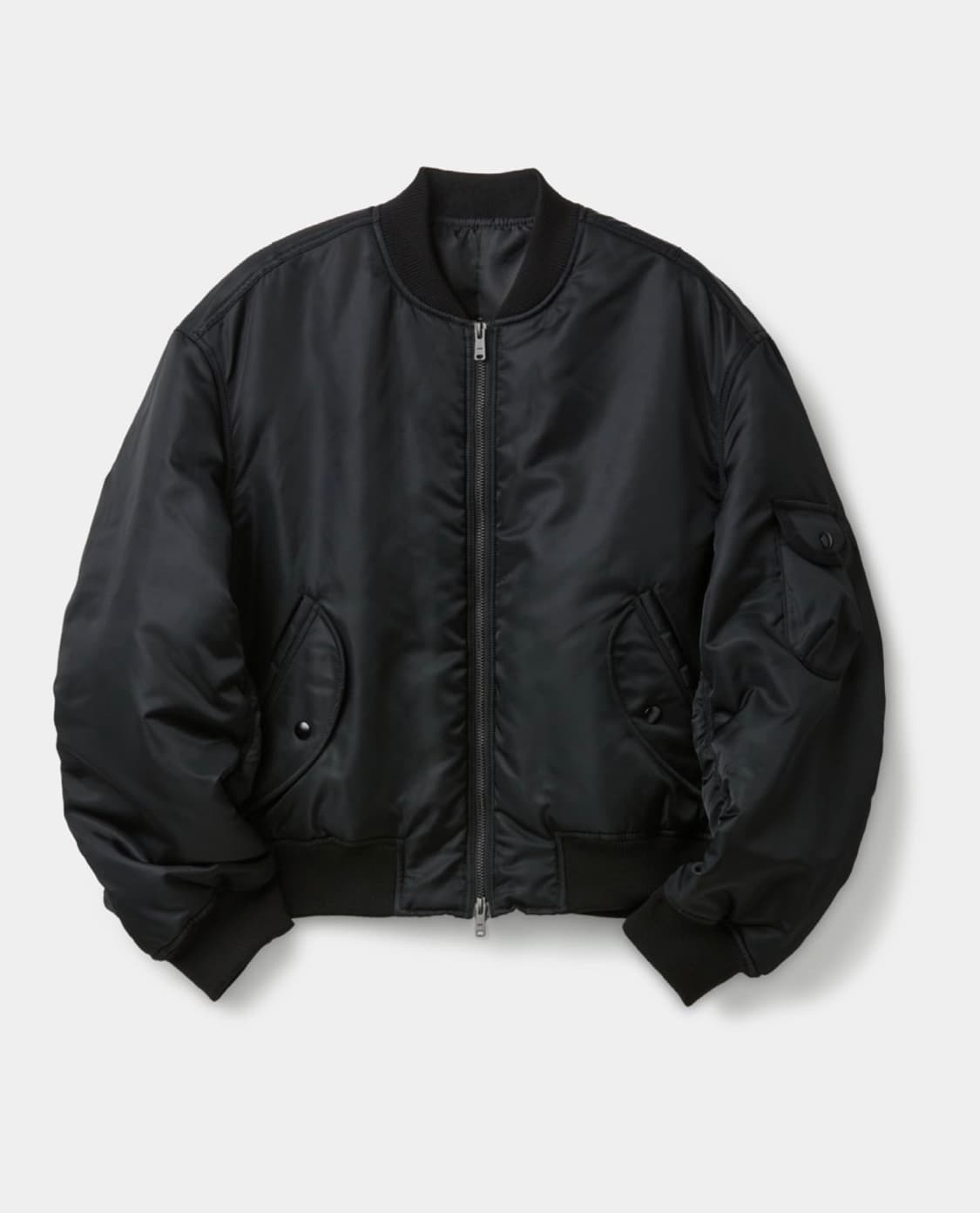 쿠어 MA-1 크롭 봄버 (블랙) 상품이미지3