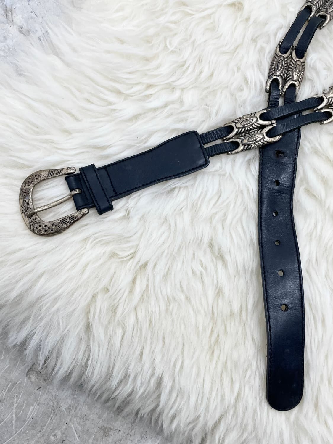 리얼레더 웨스턴 콘초 버클 벨트 상품이미지6