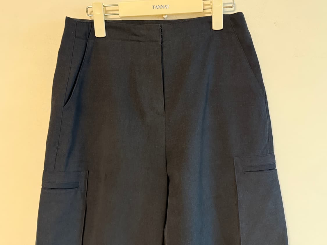 윤슬샵 윤슬 brushed puddle pants navy 상품이미지5