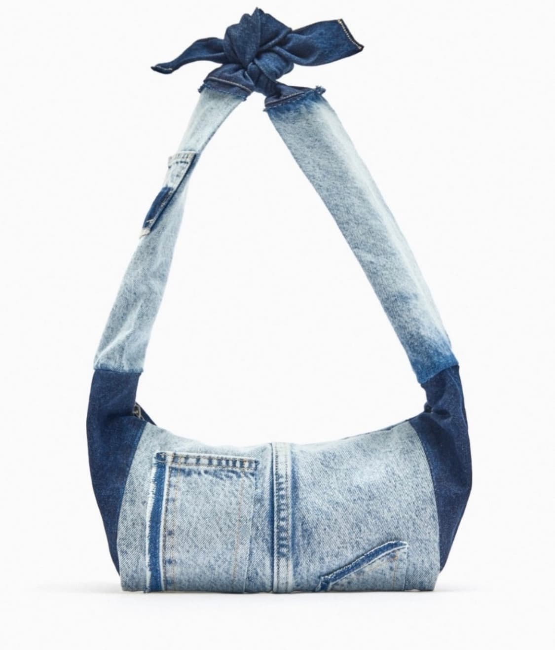 자라 데님 패치워크 숄더백 상품이미지4