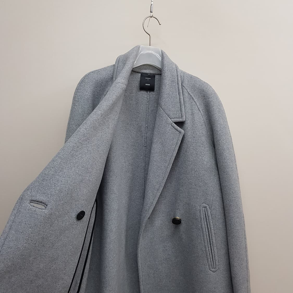 한섬 SYSTEM 울 캐시미어 블렌드  롱 코트 82-94-160사이즈 상품이미지5
